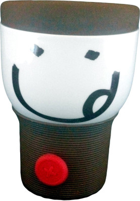 GeekGoodies Button Ceramic Brown Ceramic Mug(260 ml)