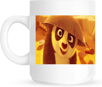 HuppmeGift Panda10 White Ceramic Mug(350 ml)
