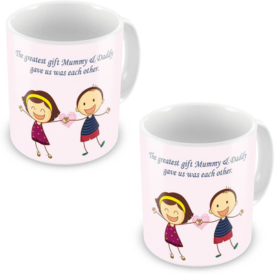 Home India Joyful Brother n Sister Printed Coffee Pair 531 Ceramic Mug(300 ml, Pack of 2), Pink
Home India Joyful Brother n Sister Printed Coffee Pair 531 Ceramic Mug(300 ml, Pack of 2), Pink