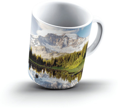Ucard Mystic Tarn Mount Rainier Washington2536 Bone China, Ceramic, Porcelain Mug(325 ml)