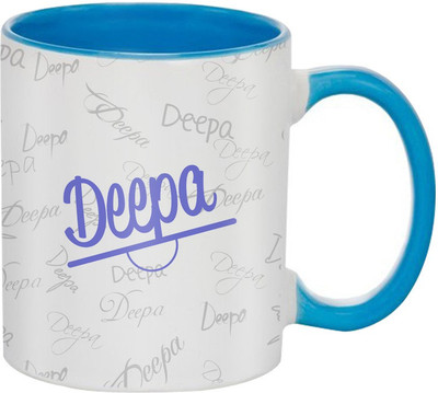 SKY TRENDS Deepa Birthday Gift Coffee 350 ML Ceramic Mug(350 ml), Multicolor