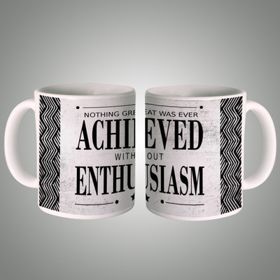 Posterboy Without Enthusiasm Ceramic Mug(350 ml), Multicolor