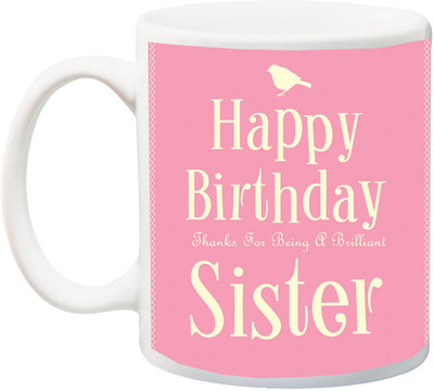 ME&YOU Gift for Birthday;Thanks For Being A Brilliant Sister Printed Ceramic Mug(325 ml), Multicolor
ME&YOU Gift for Birthday;Thanks For Being A Brilliant Sister Printed Ceramic Mug(325 ml), Multicolor
