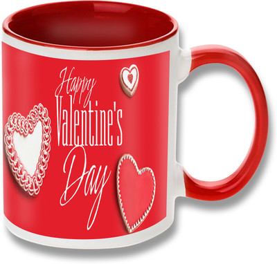 PhotogiftsIndia happy valentine day Ceramic Mug(325 ml), Multicolor