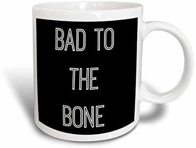 3dRose mug_201946_1 Bad to The Bone White Letters on a Black Background Ceramic, 11 oz, White Ceramic Mug(60 ml)
3dRose mug_201946_1 Bad to The Bone White Letters on a Black Background Ceramic, 11 oz, White Ceramic Mug(60 ml)