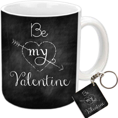 Raj Laxmi My valentine heart white Ceramic Mug(402 ml)