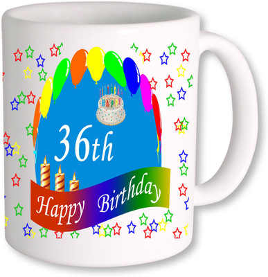 PhotogiftsIndia Birthday Coffee 036 Ceramic Mug(325 ml), Multicolor