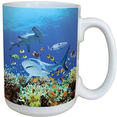 Tree-Free Greetings Greetings 45957 Shark Collage Ceramic with Full-Sized Handle, 15-Ounce Ceramic Mug(60 ml), Multicolor
Tree-Free Greetings Greetings 45957 Shark Collage Ceramic with Full-Sized Handle, 15-Ounce Ceramic Mug(60 ml), Multicolor