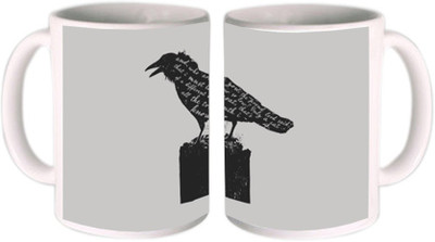 Shopmillions Word Art Crow Ceramic Mug(300 ml)
