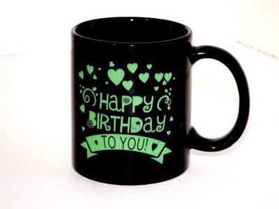 SunPower AURA ceramic black printed mug Ceramic Mug(300 ml)