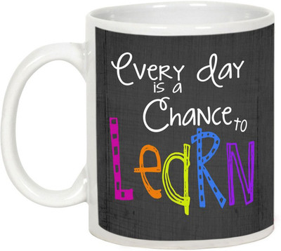 AllUPrints Teacher A Chance To Learn Ceramic Mug(325 ml), White