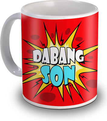 SKY TRENDS Dabang Son Gifts For Birthday Ceramic Mug(350 ml), White