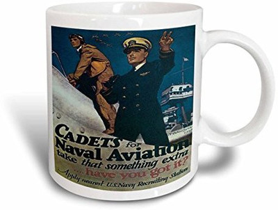 3dRose mug_149422_2 Vintage Cadets for Naval Aviation Us Navy Recruiting Poster Ceramic, 15-Ounce Ceramic Mug(60 ml), Multicolor
3dRose mug_149422_2 Vintage Cadets for Naval Aviation Us Navy Recruiting Poster Ceramic, 15-Ounce Ceramic Mug(60 ml), Multicolor