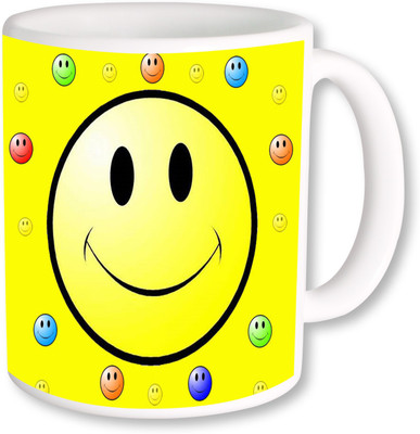 PhotogiftsIndia smily Ceramic Mug(325 ml), Multicolor