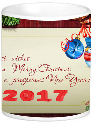 ME&YOU Gift for Happy new year;Best Wishes for a merry christmas 2017 printed Ceramic Mug(325 ml), Multicolor
ME&YOU Gift for Happy new year;Best Wishes for a merry christmas 2017 printed Ceramic Mug(325 ml), Multicolor