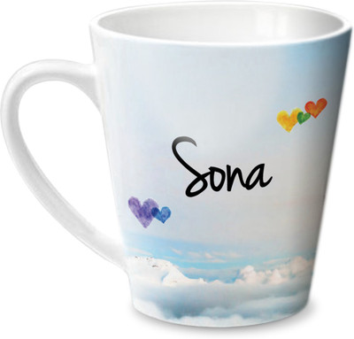 Hot Muggs Simply Love You Sona Conical Ceramic Mug(350 ml)