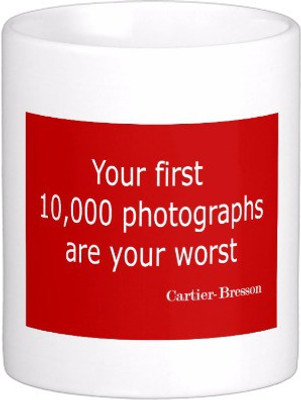 Exoctic Silver Best Quoted Coffee 00053 Ceramic Mug(300 ml), Multicolor