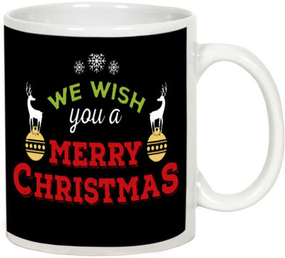 AllUPrints Have An Auspicious Christmas Ceramic Mug(325 ml), White