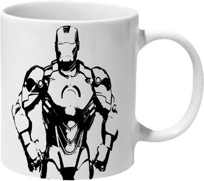 Mooch Wale Iron Man Sketch Armour Ceramic Mug(325 ml), Multicolor