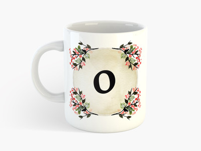 Deeher Gifts O' Name Initials - Ceramic Mug(350 ml), Multicolor