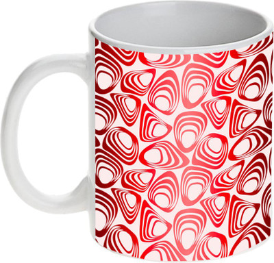 Prithish Abstract Design 13 Ceramic Mug(330 ml), Multicolor
