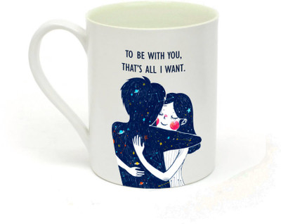 Sowing Happiness MUG292 Ceramic Mug(350 ml), White