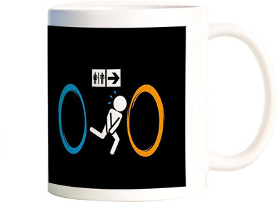 Rangeele Inkers Go This Side Ceramic Mug(300 ml), Multicolor