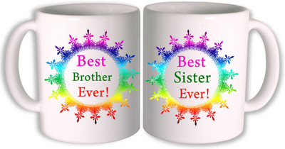 PhotogiftsIndia best brother best sister ever Ceramic Mug(350 ml, Pack of 2), Multicolor
PhotogiftsIndia best brother best sister ever Ceramic Mug(350 ml, Pack of 2), Multicolor