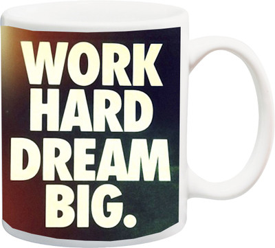 ME&YOU Motivational Quotes Work Hard Dream Big Printed Ceramic Mug(325 ml), Multicolor
ME&YOU Motivational Quotes Work Hard Dream Big Printed Ceramic Mug(325 ml), Multicolor