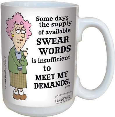 Tree-Free Greetings Greetings lm43776 Hilarious Aunty Acid Swear Word Supply by The Backland Studio Ceramic, 15-Ounce Ceramic Mug(60 ml), Multicolor
Tree-Free Greetings Greetings lm43776 Hilarious Aunty Acid Swear Word Supply by The Backland Studio Ceramic, 15-Ounce Ceramic Mug(60 ml), Multicolor