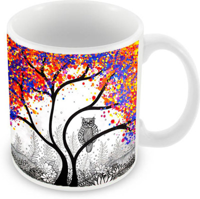 Sleep Nature's SN-MG-244 Ceramic Mug(350 ml), Multicolor