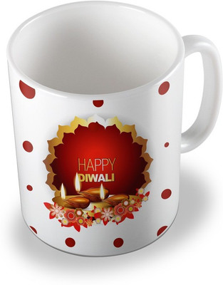 SKY TRENDS sky trends # D022 diwali gift set Ceramic Mug(325 ml), White