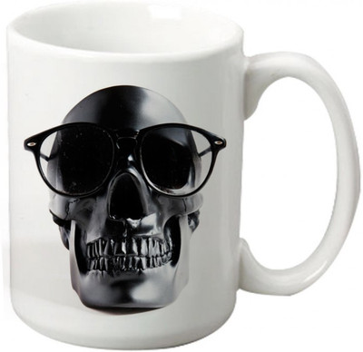 Maison N Mode Smart Skul Coffee Ceramic Mug(330 ml), Multicolor
