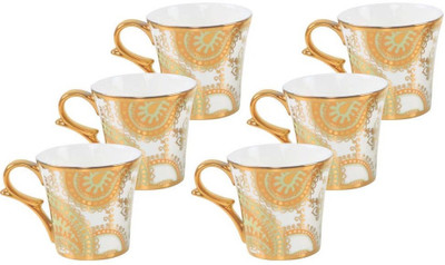 BP Bharat MUG GIRI 3648 A Bone China Mug(180 ml, Pack of 6), Gold;white
BP Bharat MUG GIRI 3648 A Bone China Mug(180 ml, Pack of 6), Gold;white