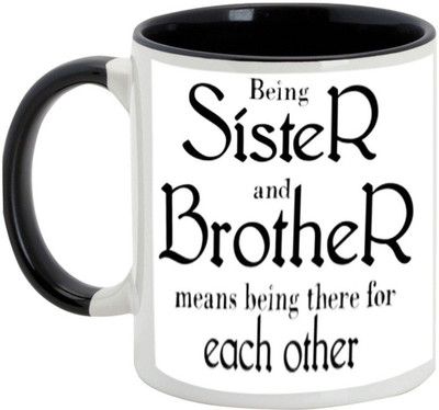 AllUPrints Gift For Bahiya Dooj/ Brother - Being Sister And Bro Means Being There For Each Other Black Ceramic Mug(325 ml)
AllUPrints Gift For Bahiya Dooj/ Brother - Being Sister And Bro Means Being There For Each Other Black Ceramic Mug(325 ml)