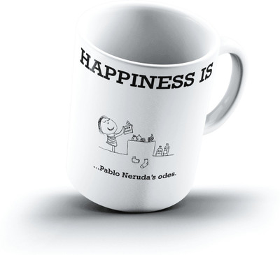 Ucard Happiness Is2301 Bone China, Ceramic, Porcelain Mug(325 ml)