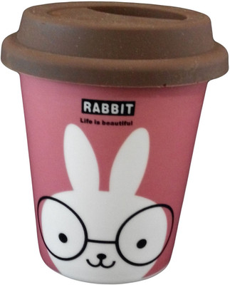 GeekGoodies Rabbit Ceramic Pink Ceramic Mug(210 ml)
