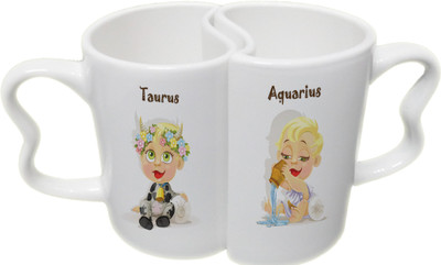 Ucard Taurus and Aquarius Zodiac Sign Couple Bone China, Ceramic, Porcelain Mug(325 ml), Multicolor
Ucard Taurus and Aquarius Zodiac Sign Couple Bone China, Ceramic, Porcelain Mug(325 ml), Multicolor