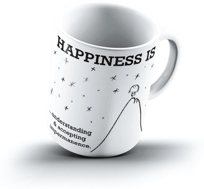 Ucard Happiness Is1782 Bone China, Ceramic, Porcelain Mug(325 ml)