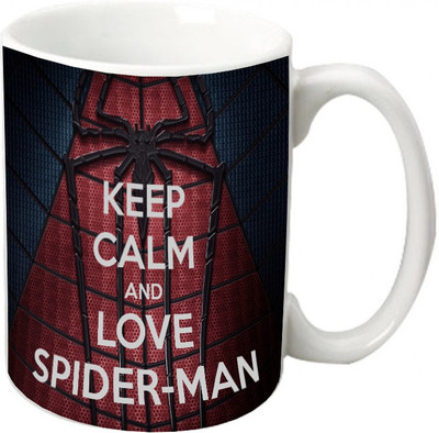 Maison N Mode Love Spider Man Coffee Ceramic Mug(330 ml), Multicolor