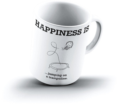 Ucard Happiness Is2261 Bone China, Ceramic, Porcelain Mug(325 ml)
