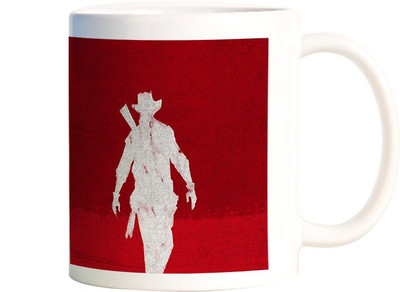 Rangeele Inkers Red Dead Redemption Man Ceramic Mug(300 ml), Multicolor