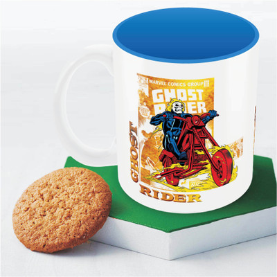 Marvel Comics ghost rider Officially Licensed Ceramic Mug(350 ml), Multicolor