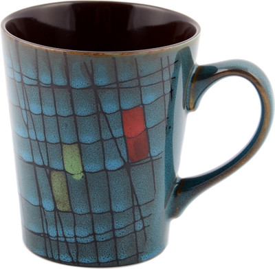 Chrome Checks Ceramic Mug(360 ml), Blue