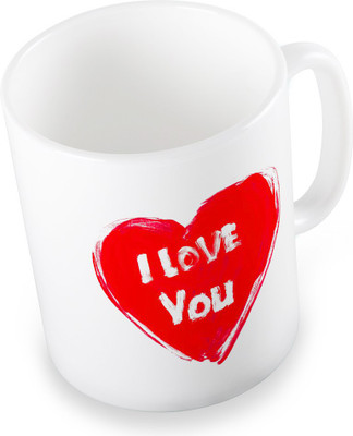 Kaarigar Exquisite Cute I Love You Heart Printed Coffee 504 Ceramic Mug(300 ml), White
Kaarigar Exquisite Cute I Love You Heart Printed Coffee 504 Ceramic Mug(300 ml), White