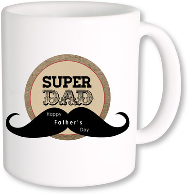 PhotogiftsIndia super dad 01 Ceramic Mug(325 ml), Multicolor