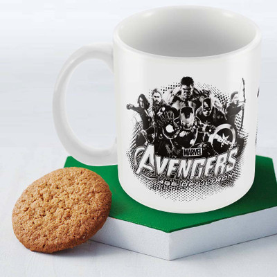 Posterboy Avengers Sketch Officially Licensed (Pack Of 1) Ceramic Mug(350 ml), Multicolor