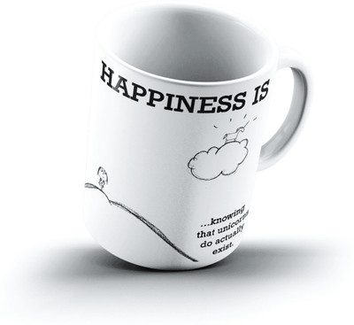 Ucard Happiness Is1663 Bone China, Ceramic, Porcelain Mug(325 ml)