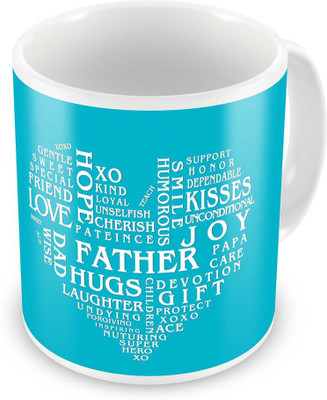 Kaarigar Heart Shape Words Collection Coffee For Father 518 Ceramic Mug(300 ml), Blue
Kaarigar Heart Shape Words Collection Coffee For Father 518 Ceramic Mug(300 ml), Blue