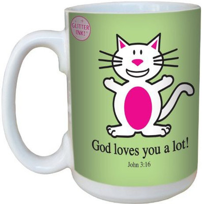 Tree-Free Greetings Greetings lm44257 Happy Cat: John 3:16 Ceramic with Full-Sized Handle, 15-Ounce Ceramic Mug(60 ml), Multicolor
Tree-Free Greetings Greetings lm44257 Happy Cat: John 3:16 Ceramic with Full-Sized Handle, 15-Ounce Ceramic Mug(60 ml), Multicolor